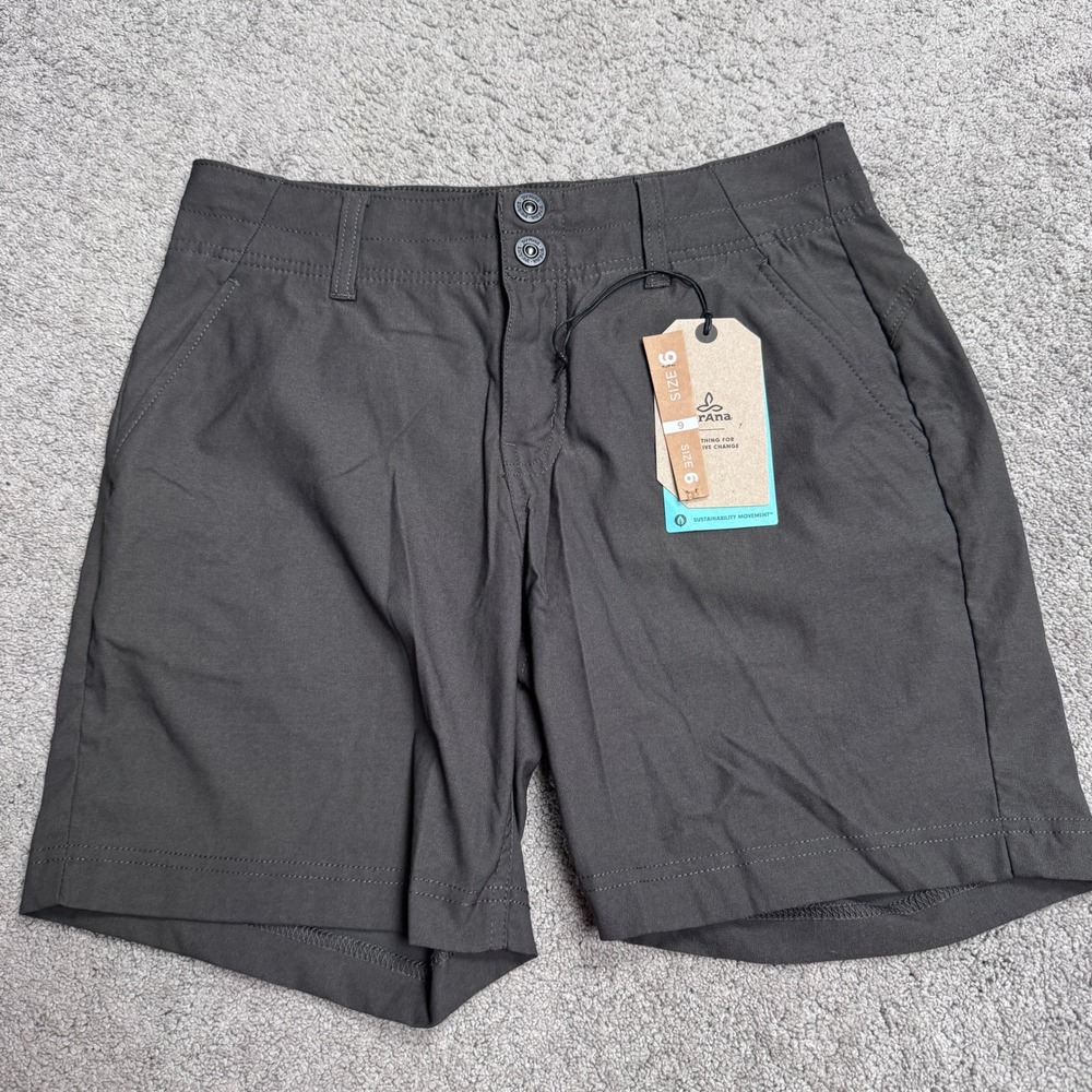 PrAna Women's 6 Black Shorts Hiking outdoor Lightweight Nylon